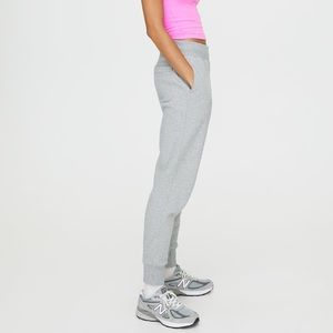 Aritzia Golden TNA Heathered Light Grey Joggers